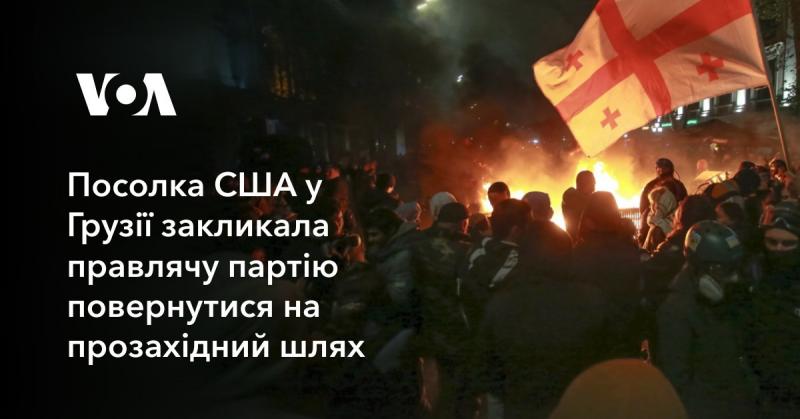 Посол Сполучених Штатів у Грузії закликала керівну партію відновити курс на євроатлантичну інтеграцію.