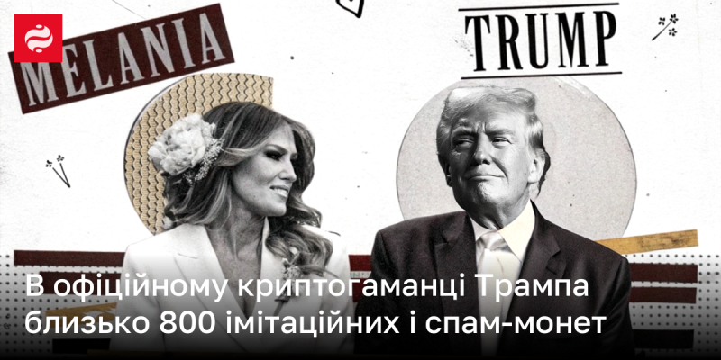 У офіційному криптовалютному гаманці Трампа налічується приблизно 800 фальшивих і спамових монет.