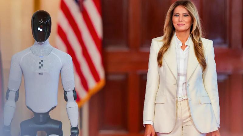 Перша леді США висловила ідею про організацію домашнього навчання дітей з використанням гуманоїдних роботів.
