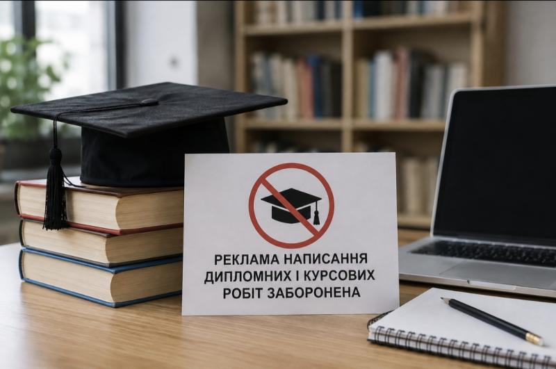 В Україні введено заборону на рекламу послуг, пов'язаних із виготовленням дипломних та курсових робіт. Які саме оголошення потрапили під заборону, а також які штрафи можуть очікувати порушників?