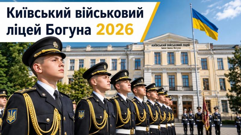 Військовий ліцей імені Богуна в Києві — прийом 2026 року.